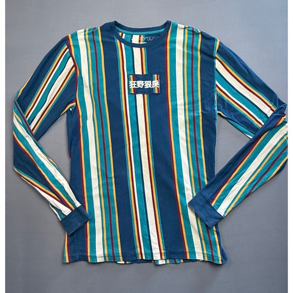 Vox Populi For The People Mens Large Striped Long Sleeve T-Shirt - Picture 1 of 3